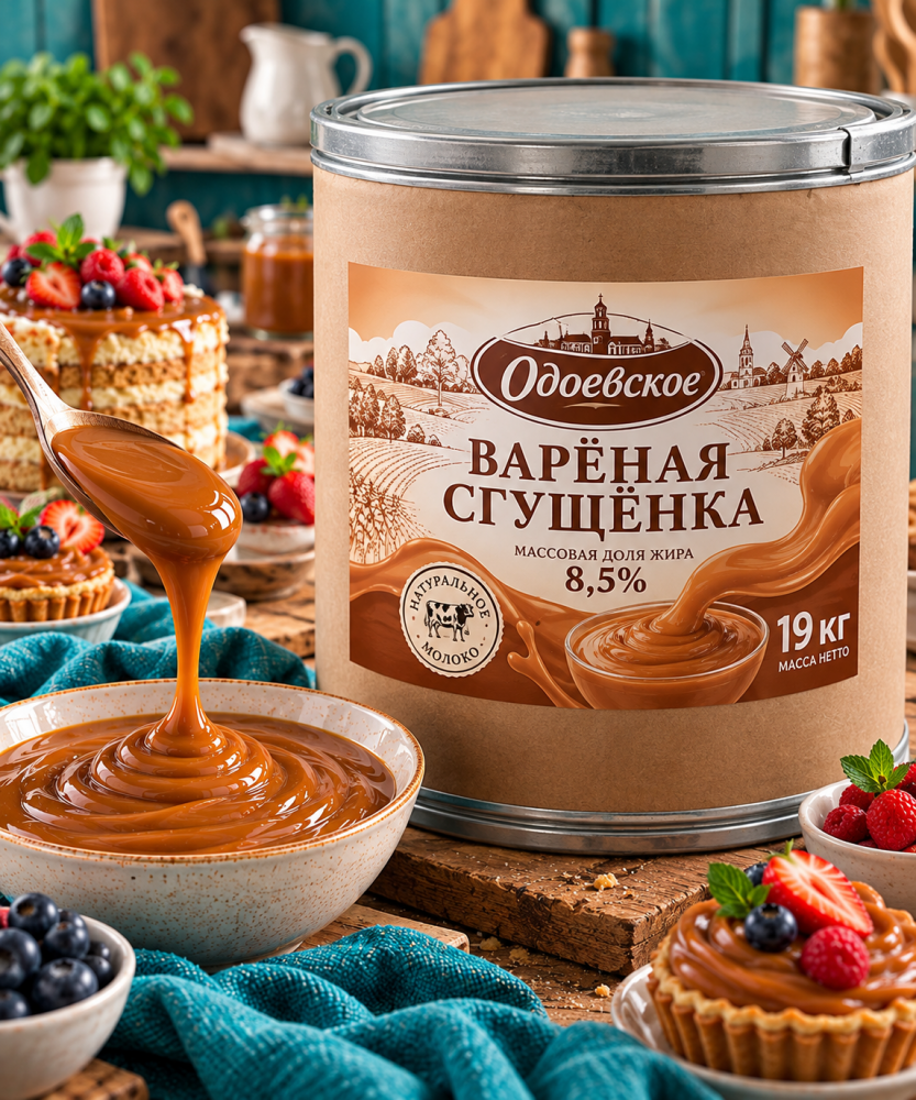 Молоко сгущеное вареное 8,5% м.д.ж