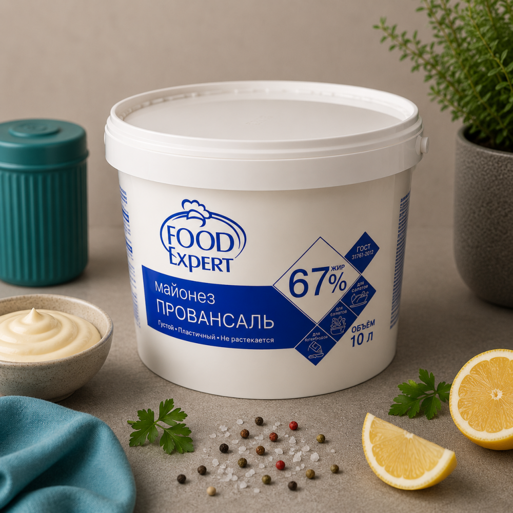 Майонез Food Expert 67% ЕЖК, Ведро 9,6 кг