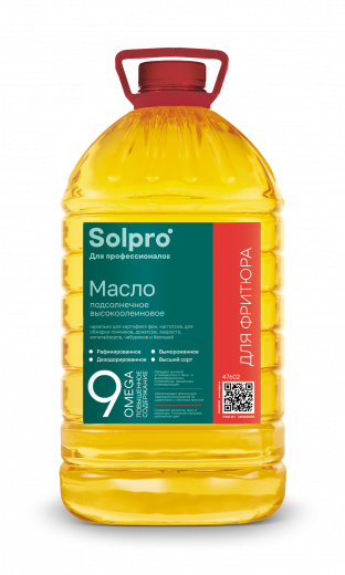 Масло подсолнечное рафинированное высокоолеиновое для фритюра 47602